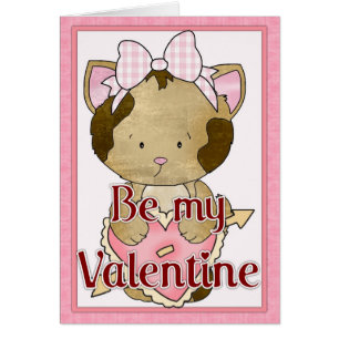Var mitt Valentine Kattunge-hälsningskort d1 Hälsningskort
