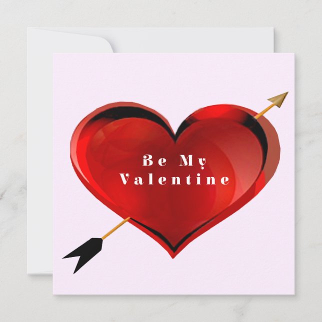 Var mitt Valentine Note Card Anteckningskort (Framsida)