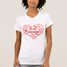 Var mitt Valentine Ord Heart T Shirt