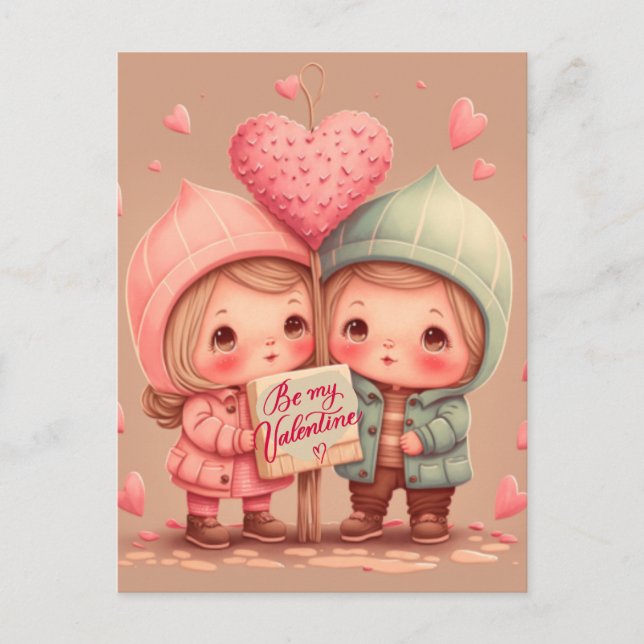 Var mitt valentinkort vykort (Framsida)