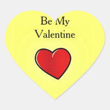 Var mitt valentinröda hjärta på gult