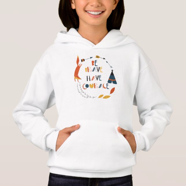 Var Modig ha modig räv T Shirt (Framsida)