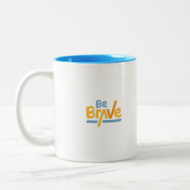 Var Modig i Gulten och Mugg med blå motivation