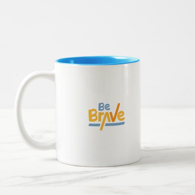 Var Modig i Gulten och Mugg med blå motivation (Vänster)