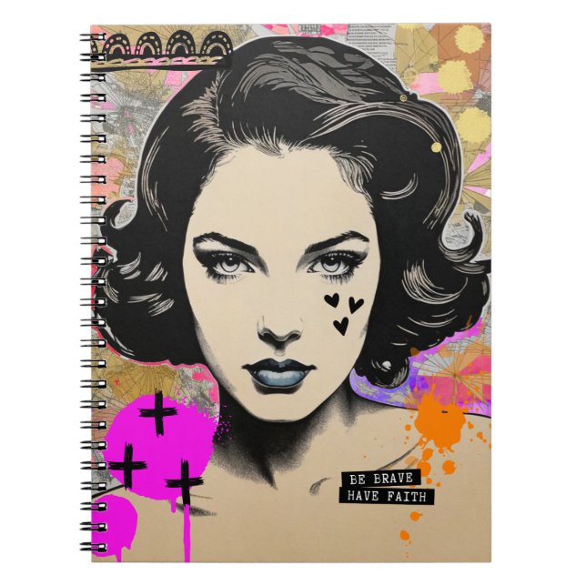 Var Modig och ha förtroende | Devotional Notebook  Anteckningsbok (Framsidan)