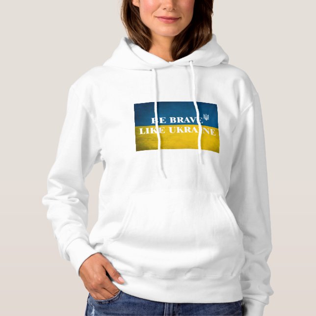 Var modig som ett ukrainskt texturcitat t shirt (Framsida)