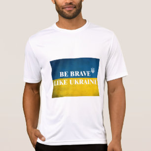 Var modig som ett ukrainskt texturcitat t shirt
