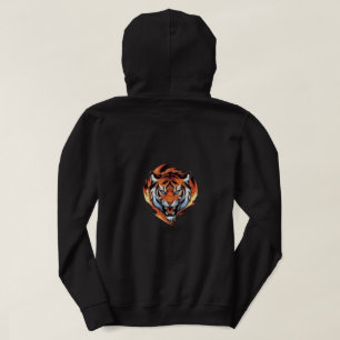 Var Modig Tiger Design Motiverande Estetik Hoodie