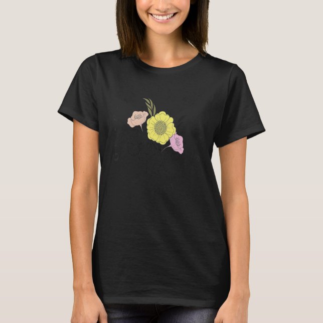 Var modig Var snäll Var tacksam Positiv Inspiratio T Shirt (Framsida)