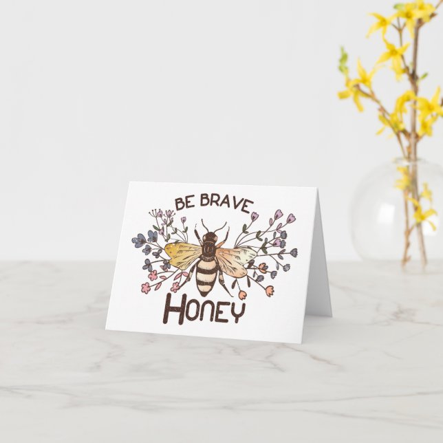 Var Modiga honungsbin Kort (Gul blomma)