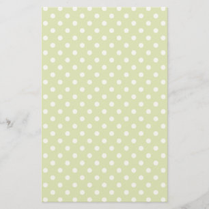 Vår mönster med vit polka dots brevpapper