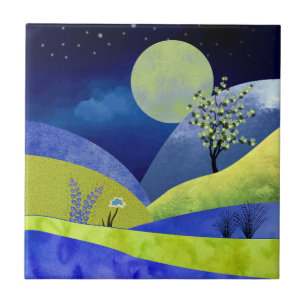 Vår Moonrise Kakelplatta
