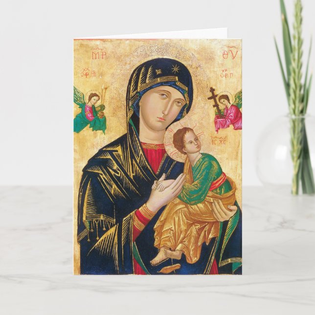 Vår Mor av Perpetual Help Blsed Virgin Mary Kort (Framsida)