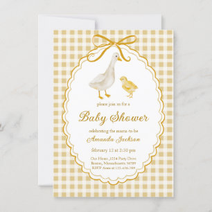 Vår Mor Goose och Gosling Baby Shower Inbjudningar