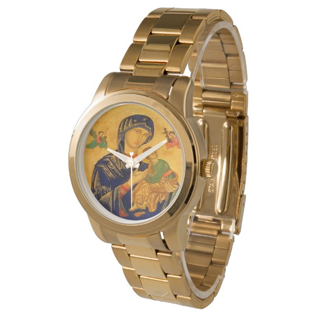 Vår Mor i Perpetual Help Armbandsur (Vinklad)