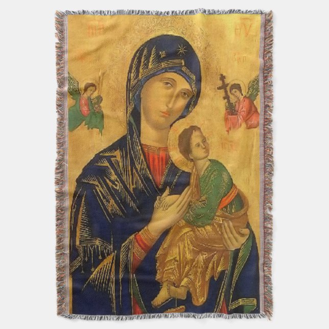 Vår Mor i Perpetual Help Filt (Framsidan Vertikal)
