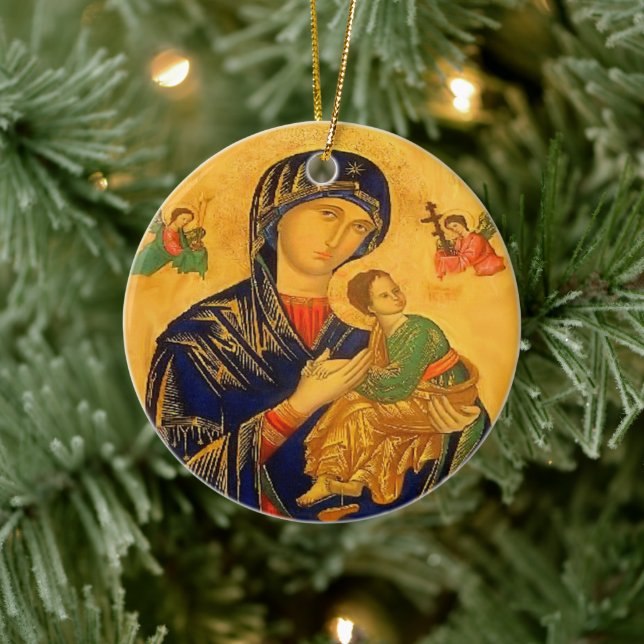 Vår Mor i Perpetual Help Julgransprydnad Keramik (Träd)