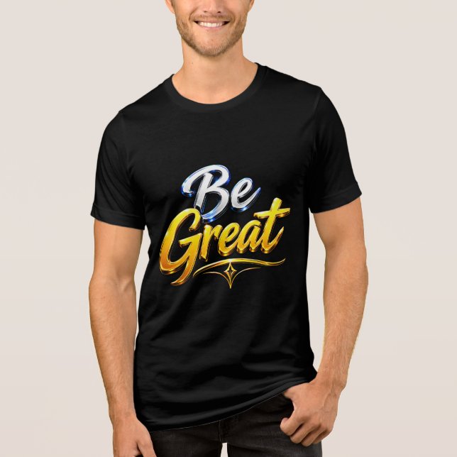 Var Motivations Typografi Stor T Shirt (Framsida)