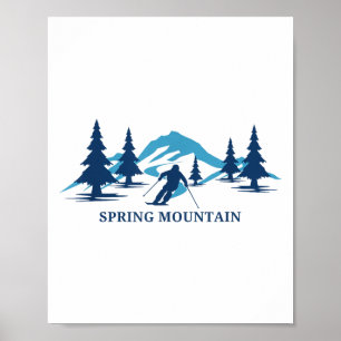 Vår Mountain Pennsylvania Ski Resort Skiing Ski Poster