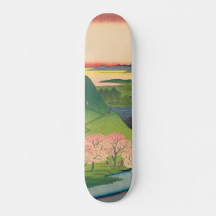 Vår Mt Fuji Vintage Ukiyo-e Japansk konst Mini Skateboard Bräda 18,5 Cm