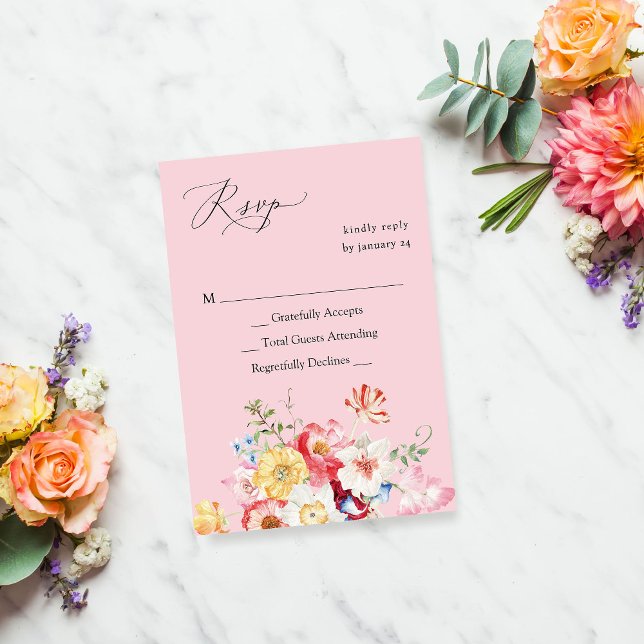 Vår Multi Färg Blommigts no Meal OSA - Rosa (Skapare uppladdad)