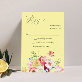 Vår Multi Färg Blommigts on Meal OSA - Gult