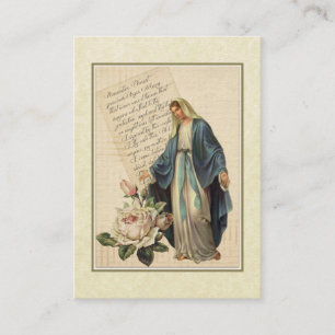 Vår Nådens Maria Memorare Heliga Kort