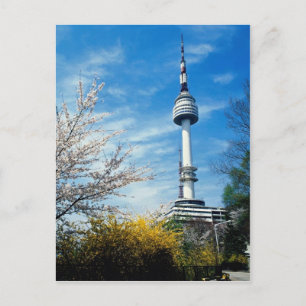 Vår, Namsan Torn, Söul, Sydkorea Vykort