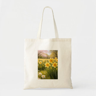Vår Narciss Totebag – Floral Botanisk Marknad Tygkasse