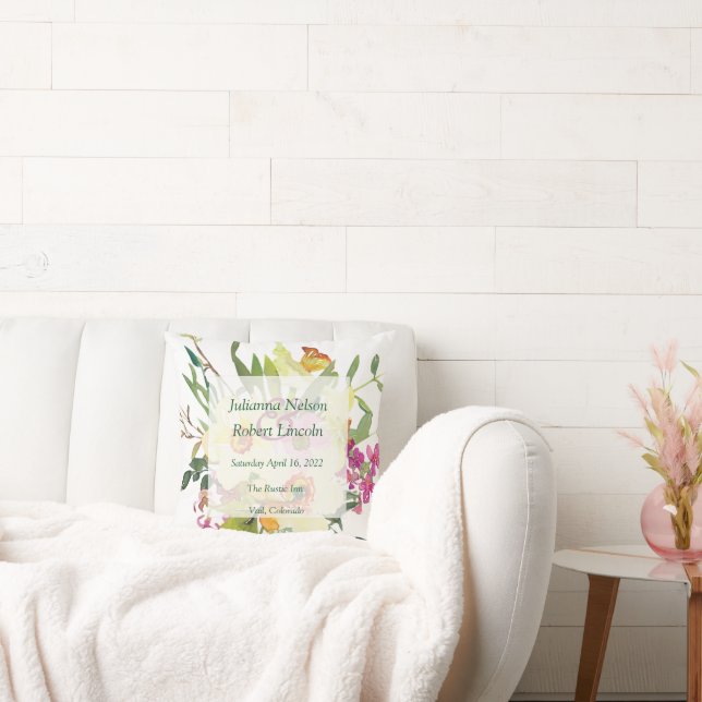 Vår narcissbukett bröllop  kudde (Soffa)