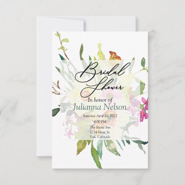 Vår narcissbukett inbjudan (Framsida)