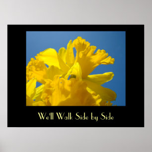 Vår Narcisser Vi Går Vid Sidan Av Art Print Poster