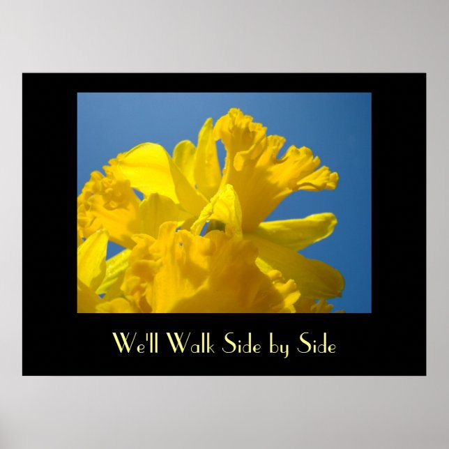 Vår Narcisser Vi Går Vid Sidan Av Art Print Poster (Framsidan)