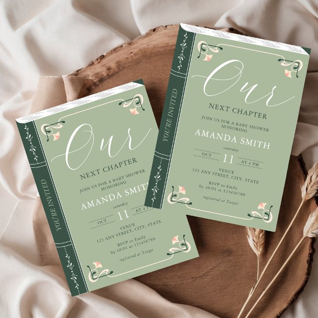 Vår nästa kapitel Storybook Fairytale Baby Shower Inbjudningar (Skapare uppladdad)