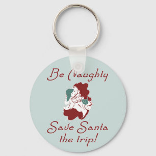 Var Naughty Santa Nyckelring