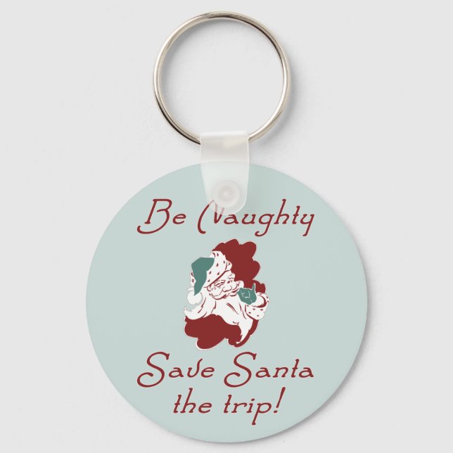 Var Naughty Santa Nyckelring (Framsida)