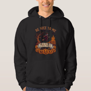 Var Nice Me Halloween Häxa Kvast Pumpa_1 Hoodie