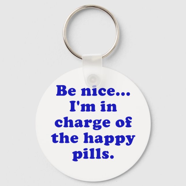 Var Niceansvarig för Lycklig-pelarna Nyckelring (Framsida)