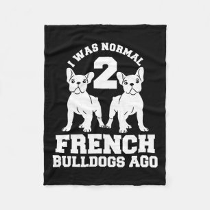 Var Normal 2 Fransk Bulldog Ago Animal Hund älskar Fleecefilt