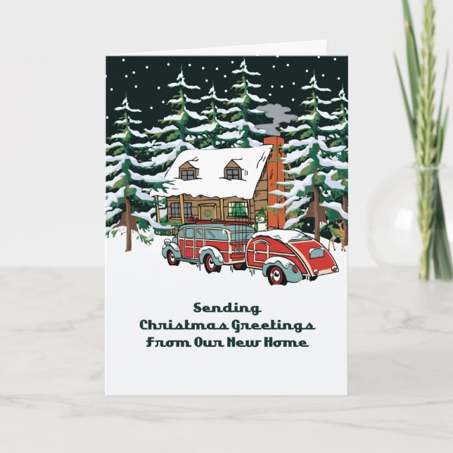 Vår Nya adress jul Helgkort (Framsida)