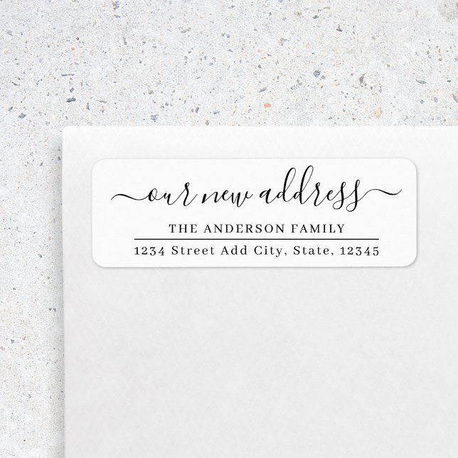 Vår Nya adress Returadress för Flytta och varning Etikett (Skapare uppladdad)