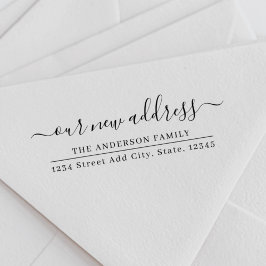 Vår Nya adress Returadress för Flytta och varning Självfärgande Stämpel