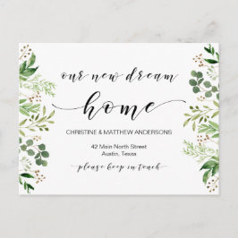 Vår nya dröm hem, Greenery, Flytta Announement Vykort