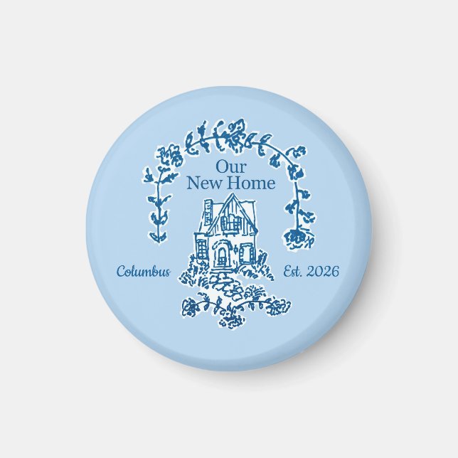 Vår Nya Hem-grafisk magnet (Framsidan)