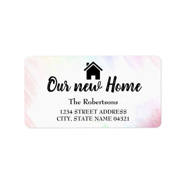 Vår nya hemetikett adressetikett (Framsidan)