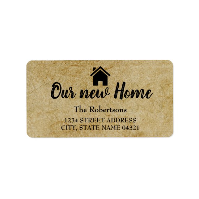 Vår nya hemetikett adressetikett (Framsidan)