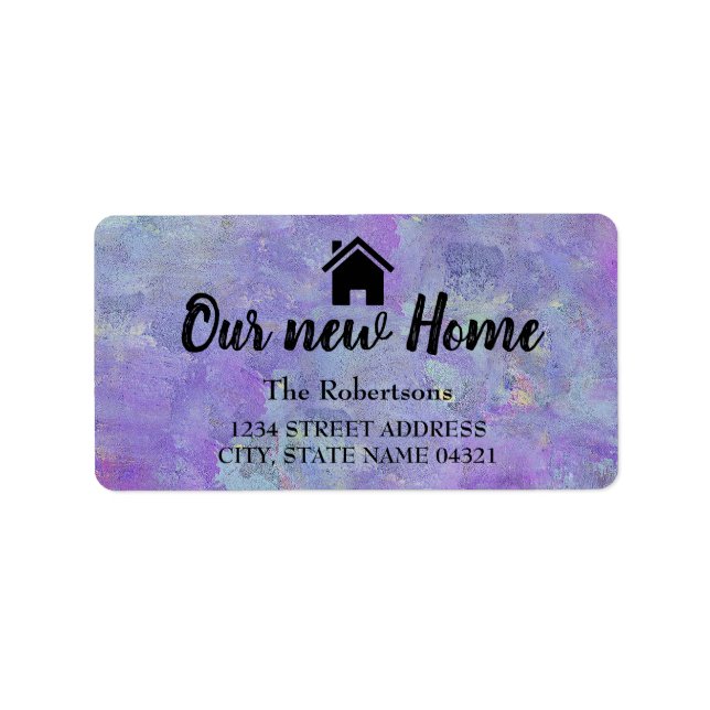 Vår nya hemetikett adressetikett (Framsidan)