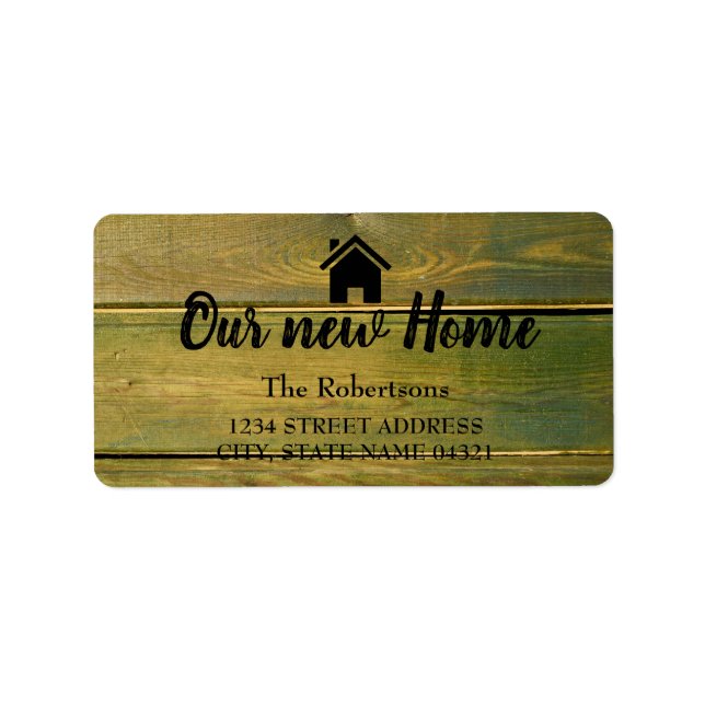 Vår nya hemetikett adressetikett (Framsidan)