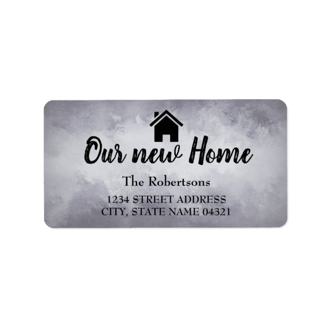 Vår nya hemetikett adressetikett (Framsidan)