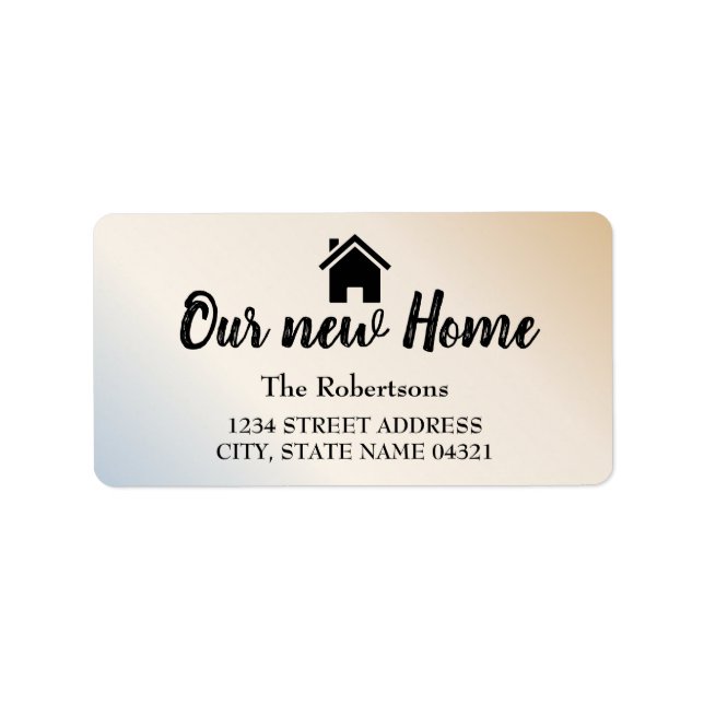 Vår nya hemetikett adressetikett (Framsidan)